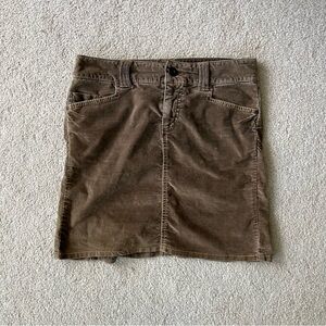 American Eagle Brown‎ Corduroy Mini Skirt